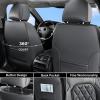 imageCoverado Car Seat Covers Full Set Faux Leather Seat Covers for Car Waterproof Car Seat Protectors 5 Seats Automotive Seat Covers Universal Fit for Most Cars SUV Trucks BlackampampWhiteAGrayBalck