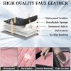 imageCoverado Car Seat Covers Full Set Faux Leather Seat Covers for Car Waterproof Car Seat Protectors 5 Seats Automotive Seat Covers Universal Fit for Most Cars SUV Trucks BlackampampWhiteABlackPink