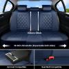 imageCoverado Car Seat Covers Full Set Faux Leather Seat Covers for Car Waterproof Car Seat Protectors 5 Seats Automotive Seat Covers Universal Fit for Most Cars SUV Trucks BlackampampWhiteABlue