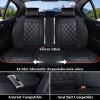imageCoverado Car Seat Covers Full Set Faux Leather Seat Covers for Car Waterproof Car Seat Protectors 5 Seats Automotive Seat Covers Universal Fit for Most Cars SUV Trucks BlackampampWhiteABlackRed