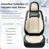 imageCoverado Car Seat Covers Full Set Faux Leather Seat Covers for Car Waterproof Car Seat Protectors 5 Seats Automotive Seat Covers Universal Fit for Most Cars SUV Trucks BlackampampWhiteABlackWhite