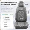 imageCoverado Car Seat Covers Full Set Faux Leather Seat Covers for Car Waterproof Car Seat Protectors 5 Seats Automotive Seat Covers Universal Fit for Most Cars SUV Trucks BlackampampWhiteAGray