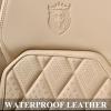 imageCoverado Car Seat Covers Full Set Faux Leather Seat Covers for Car Waterproof Car Seat Protectors 5 Seats Automotive Seat Covers Universal Fit for Most Cars SUV Trucks BlackampampWhiteABeige