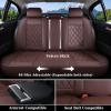 imageCoverado Car Seat Covers Full Set Faux Leather Seat Covers for Car Waterproof Car Seat Protectors 5 Seats Automotive Seat Covers Universal Fit for Most Cars SUV Trucks BlackampampWhiteACoffee