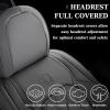 imageCoverado Car Seat Covers Full Set Faux Leather Seat Covers for Car Waterproof Car Seat Protectors 5 Seats Automotive Seat Covers Universal Fit for Most Cars SUV Trucks BlackampampWhiteAGray