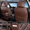 imageCoverado Car Seat Covers Full Set Faux Leather Seat Covers for Car Waterproof Car Seat Protectors 5 Seats Automotive Seat Covers Universal Fit for Most Cars SUV Trucks BlackampampWhiteACoffee