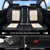 imageCoverado Car Seat Covers Full Set Faux Leather Seat Covers for Car Waterproof Car Seat Protectors 5 Seats Automotive Seat Covers Universal Fit for Most Cars SUV Trucks BlackampampWhiteABlackWhite