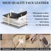 imageCoverado Car Seat Covers Full Set Faux Leather Seat Covers for Car Waterproof Car Seat Protectors 5 Seats Automotive Seat Covers Universal Fit for Most Cars SUV Trucks BlackampampWhiteABeige