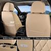imageCoverado Car Seat Covers Full Set Faux Leather Seat Covers for Car Waterproof Car Seat Protectors 5 Seats Automotive Seat Covers Universal Fit for Most Cars SUV Trucks BlackampampWhiteABeige