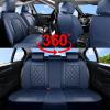 imageCoverado Car Seat Covers Full Set Faux Leather Seat Covers for Car Waterproof Car Seat Protectors 5 Seats Automotive Seat Covers Universal Fit for Most Cars SUV Trucks BlackampampWhiteABlue