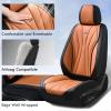 imageCoverado Car Seat Covers Full Set Universal Seat Cover for Cars Luxury Faux Leather Seat Covers Car Seat Protector Waterproof Automotive Seat Cover Car Seat Cushions Fit for Most Cars GrayampampPinkBlackBrown