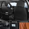 imageCoverado Car Seat Covers Full Set Universal Seat Cover for Cars Luxury Faux Leather Seat Covers Car Seat Protector Waterproof Automotive Seat Cover Car Seat Cushions Fit for Most Cars GrayampampPinkBlackBrown