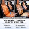 imageCoverado Car Seat Covers Full Set Universal Seat Cover for Cars Luxury Faux Leather Seat Covers Car Seat Protector Waterproof Automotive Seat Cover Car Seat Cushions Fit for Most Cars GrayampampPinkBlackBrown