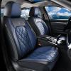 imageCoverado Car Seat Covers Full Set Faux Leather Seat Covers for Car Waterproof Car Seat Protectors 5 Seats Automotive Seat Covers Universal Fit for Most Cars SUV Trucks BlackampampWhiteABlackBlue