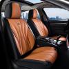 imageCoverado Car Seat Covers Full Set Universal Seat Cover for Cars Luxury Faux Leather Seat Covers Car Seat Protector Waterproof Automotive Seat Cover Car Seat Cushions Fit for Most Cars GrayampampPinkBlackBrown