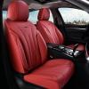 imageCoverado Car Seat Covers Full Set Universal Seat Cover for Cars Luxury Faux Leather Seat Covers Car Seat Protector Waterproof Automotive Seat Cover Car Seat Cushions Fit for Most Cars GrayampampPinkRed