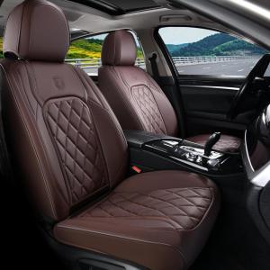 imageCoverado Car Seat Covers Full Set Faux Leather Seat Covers for Car Waterproof Car Seat Protectors 5 Seats Automotive Seat Covers Universal Fit for Most Cars SUV Trucks BlackampampWhiteACoffee