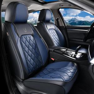 imageCoverado Car Seat Covers Full Set Faux Leather Seat Covers for Car Waterproof Car Seat Protectors 5 Seats Automotive Seat Covers Universal Fit for Most Cars SUV Trucks BlackampampWhiteABlackBlue