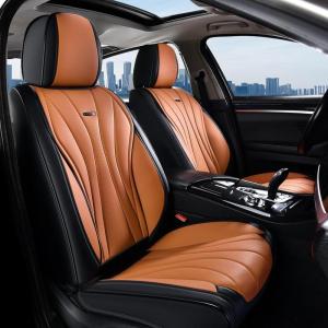 imageCoverado Car Seat Covers Full Set Universal Seat Cover for Cars Luxury Faux Leather Seat Covers Car Seat Protector Waterproof Automotive Seat Cover Car Seat Cushions Fit for Most Cars GrayampampPinkBlackBrown