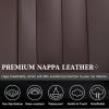 imageCoverado Car Seat Covers Beige Backseat Cover for Dogs Car Seat Protector for Back Seat Car Seat Cushion Nappa Leather 3Pieces Waterproof Seat Covers Carseat Cover Universal Fit for Most CarsBrown