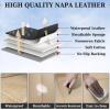 imageCoverado Car Seat Covers Beige Backseat Cover for Dogs Car Seat Protector for Back Seat Car Seat Cushion Nappa Leather 3Pieces Waterproof Seat Covers Carseat Cover Universal Fit for Most CarsBeige