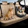 imageCoverado Car Seat Covers Beige Backseat Cover for Dogs Car Seat Protector for Back Seat Car Seat Cushion Nappa Leather 3Pieces Waterproof Seat Covers Carseat Cover Universal Fit for Most CarsBeige