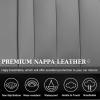 imageCoverado Car Seat Covers Beige Backseat Cover for Dogs Car Seat Protector for Back Seat Car Seat Cushion Nappa Leather 3Pieces Waterproof Seat Covers Carseat Cover Universal Fit for Most CarsGray