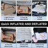 imageCoverado SUV Air Mattress with Wireless Builtin Pump ampamp Pillows Durable Thickened 300D Oxford Fabric Car Air Bed for Camping Quick Easy SetUp Universal Air Mattress for SUVs MinivansGreyflocked Fabric Pump With Light Function