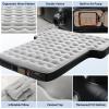 imageCoverado SUV Air Mattress with Wireless Builtin Pump ampamp Pillows Durable Thickened 300D Oxford Fabric Car Air Bed for Camping Quick Easy SetUp Universal Air Mattress for SUVs MinivansGreyflocked Fabric Pump With Light Function