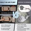 imageCoverado SUV Air Mattress with Wireless Builtin Pump ampamp Pillows Durable Thickened 300D Oxford Fabric Car Air Bed for Camping Quick Easy SetUp Universal Air Mattress for SUVs MinivansGreyflocked Fabric Pump With Light Function