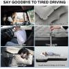 imageCoverado SUV Air Mattress with Wireless Builtin Pump ampamp Pillows Durable Thickened 300D Oxford Fabric Car Air Bed for Camping Quick Easy SetUp Universal Air Mattress for SUVs MinivansGreyflocked Fabric Pump With Light Function