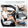 imageCoverado Car Seat Extender Pad Leather Car Seat Extender Leg Support Cushion for Long Driving Leg Extension Cushion Car Seat Cushions Leg Support Pad Universal for Diver Seat Office Chair BlackGray