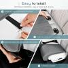 imageCoverado Car Seat Extender Pad Leather Car Seat Extender Leg Support Cushion for Long Driving Leg Extension Cushion Car Seat Cushions Leg Support Pad Universal for Diver Seat Office Chair BlackGray