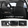 imageCoverado Car Seat Covers Front and Back Seat Covers Universal Seat Cover for Cars with Lumbar Support Faux Leather Car Seat Protector Waterproof Car Seat Cushions Fit for Most Vehicles BlueampampBlackBlackPink