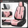 imageCoverado Car Seat Covers Front and Back Seat Covers Universal Seat Cover for Cars with Lumbar Support Faux Leather Car Seat Protector Waterproof Car Seat Cushions Fit for Most Vehicles BlueampampBlackBlackPink