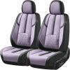 imageCoverado Car Seat Covers Front and Back Seat Covers Universal Seat Cover for Cars with Lumbar Support Faux Leather Car Seat Protector Waterproof Car Seat Cushions Fit for Most Vehicles BlueampampBlackBlackPurple