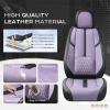 imageCoverado Car Seat Covers Front and Back Seat Covers Universal Seat Cover for Cars with Lumbar Support Faux Leather Car Seat Protector Waterproof Car Seat Cushions Fit for Most Vehicles BlueampampBlackBlackPurple