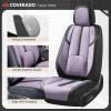 imageCoverado Car Seat Covers Front and Back Seat Covers Universal Seat Cover for Cars with Lumbar Support Faux Leather Car Seat Protector Waterproof Car Seat Cushions Fit for Most Vehicles BlueampampBlackBlackPurple