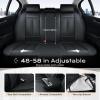 imageCoverado Car Seat Covers Front and Back Seat Covers Universal Seat Cover for Cars with Lumbar Support Faux Leather Car Seat Protector Waterproof Car Seat Cushions Fit for Most Vehicles BlueampampBlackBlack