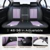 imageCoverado Car Seat Covers Front and Back Seat Covers Universal Seat Cover for Cars with Lumbar Support Faux Leather Car Seat Protector Waterproof Car Seat Cushions Fit for Most Vehicles BlueampampBlackBlackPurple