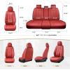 imageCoverado Car Seat Covers Front and Back Seat Covers Universal Seat Cover for Cars with Lumbar Support Faux Leather Car Seat Protector Waterproof Car Seat Cushions Fit for Most Vehicles BlueampampBlackRed