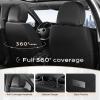 imageCoverado Car Seat Covers Front and Back Seat Covers Universal Seat Cover for Cars with Lumbar Support Faux Leather Car Seat Protector Waterproof Car Seat Cushions Fit for Most Vehicles BlueampampBlackBlack