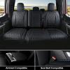 imageCoverado Leather Seat Covers Full Set Fit for Ford F150 F250 F350 F450 Waterproof Ford F150 Truck Seat Covers Fit for 20152025 F150 and 20172025 F250 F350 F450 BlackBlueline