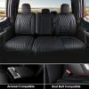 imageCoverado Leather Seat Covers Full Set Fit for Ford F150 F250 F350 F450 Waterproof Ford F150 Truck Seat Covers Fit for 20152025 F150 and 20172025 F250 F350 F450 BlackRedline