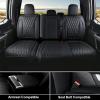 imageCoverado Leather Seat Covers Full Set Fit for Ford F150 F250 F350 F450 Waterproof Ford F150 Truck Seat Covers Fit for 20152025 F150 and 20172025 F250 F350 F450 BlackBlack