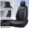 imageCoverado Leather Seat Covers Full Set Fit for Ford F150 F250 F350 F450 Waterproof Ford F150 Truck Seat Covers Fit for 20152025 F150 and 20172025 F250 F350 F450 BlackBlueline