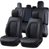 imageCoverado Leather Seat Covers Full Set Fit for Ford F150 F250 F350 F450 Waterproof Ford F150 Truck Seat Covers Fit for 20152025 F150 and 20172025 F250 F350 F450 BlackBlack