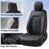 imageCoverado Leather Seat Covers Full Set Fit for Ford F150 F250 F350 F450 Waterproof Ford F150 Truck Seat Covers Fit for 20152025 F150 and 20172025 F250 F350 F450 BlackRedline