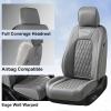 imageCoverado Leather Seat Covers Full Set Fit for Ford F150 F250 F350 F450 Waterproof Ford F150 Truck Seat Covers Fit for 20152025 F150 and 20172025 F250 F350 F450 BlackGray