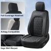 imageCoverado Leather Seat Covers Full Set Fit for Ford F150 F250 F350 F450 Waterproof Ford F150 Truck Seat Covers Fit for 20152025 F150 and 20172025 F250 F350 F450 BlackBlack
